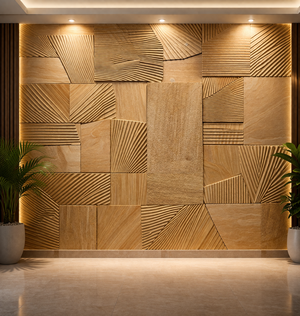 CNC carved stone texture